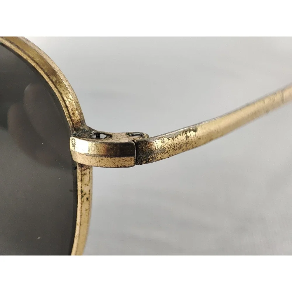 Vintage Randolph Engineering USA HGU-4/P Aviator Sunglasses Gold 52mm 5 1/2
